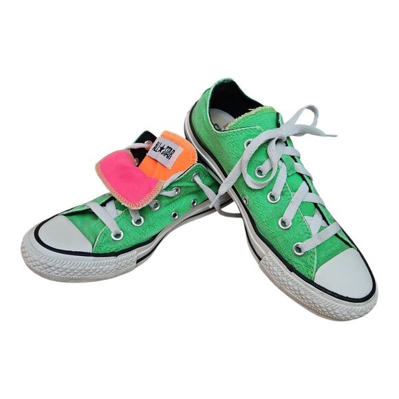 Converse All Star CT Double Tongue Ox 107211F‎ Green Lo Shoes Womens 6 Men 4 - Picture 1 of 8